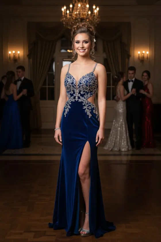 prom dress fight x Nox Anabel C1616 Beaded Slit Long Formal Capture hearts in the stunning Cameron Scarlet Lace A Prom Dress Heist Sparks Gas